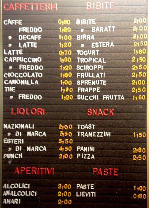Menu di Rio Caffe 