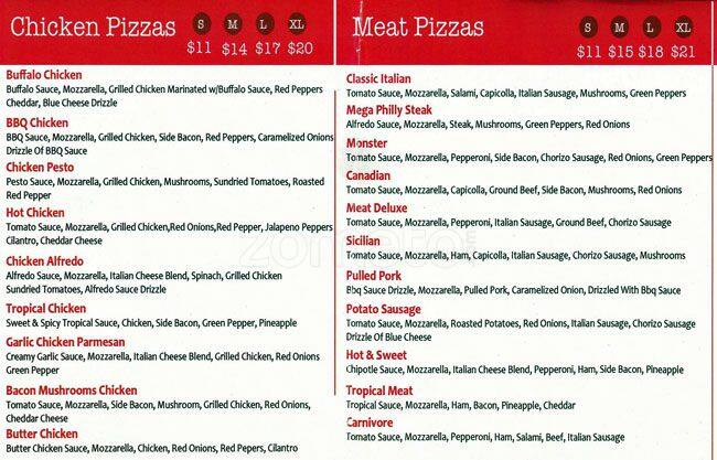 Megabite Pizza Menu, Menu for Megabite Pizza, Downtown, Vancouver ...