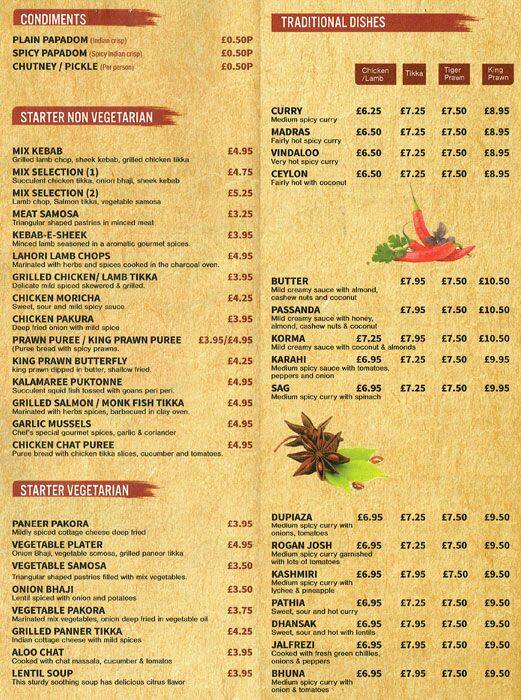 Red Chilli a London Foto del Menu con Prezzi Zomato UK