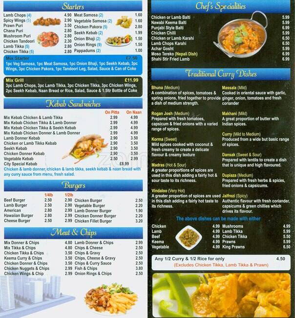 City Spice Menu, Menu for City Spice, Droylsden, Manchester Zomato UK