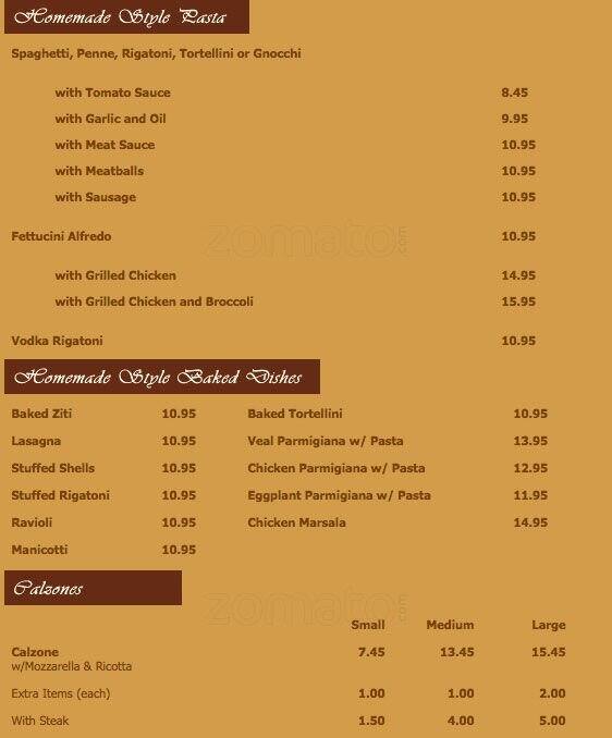 Menu at A & S Pizza & Pasta pizzeria, Levittown