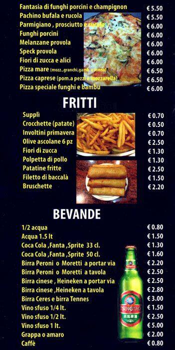 Menu di Cucina Cinese L'Oasi del Gusto 