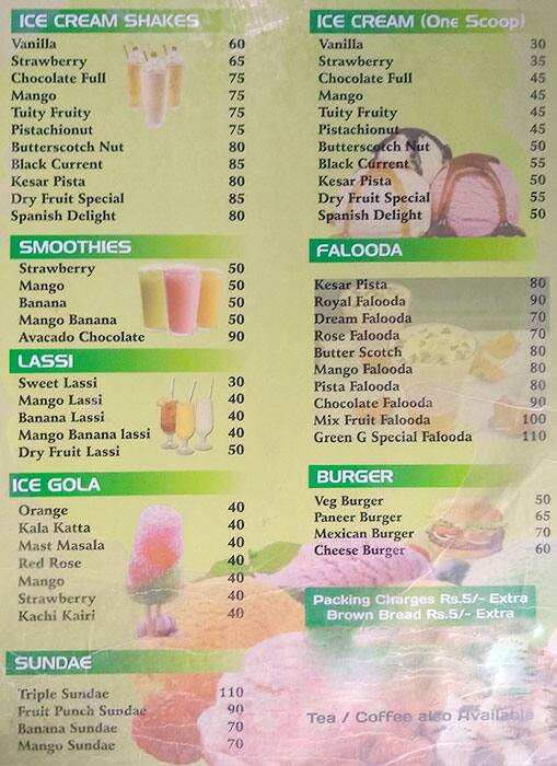 Green G Juice Bar Menu Menu For Green G Juice Bar Indiranagar Bangalore