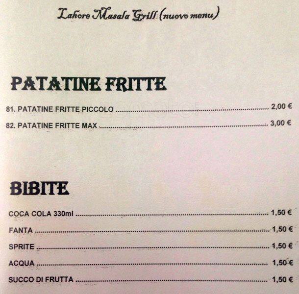Menu di Lahore Masala Grill 
