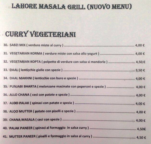 Menu di Lahore Masala Grill 