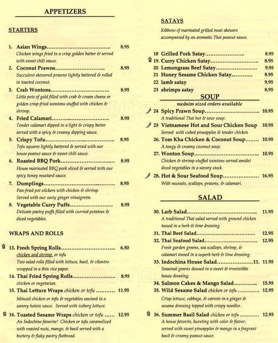 Indochina Seafood Satay Bar Menu Urbanspoon Zomato Indochina Seafood Satay Bar Federal Way Menu