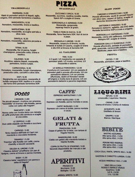 Menu di Ambasciatori Partenopei 
