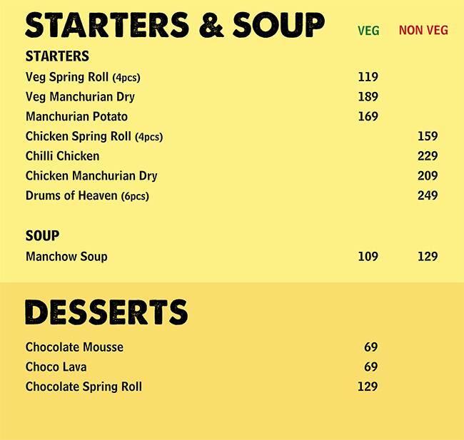 The Momo Co. menu