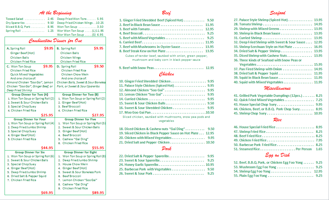 Menu at High River Inn Restaurant, High River