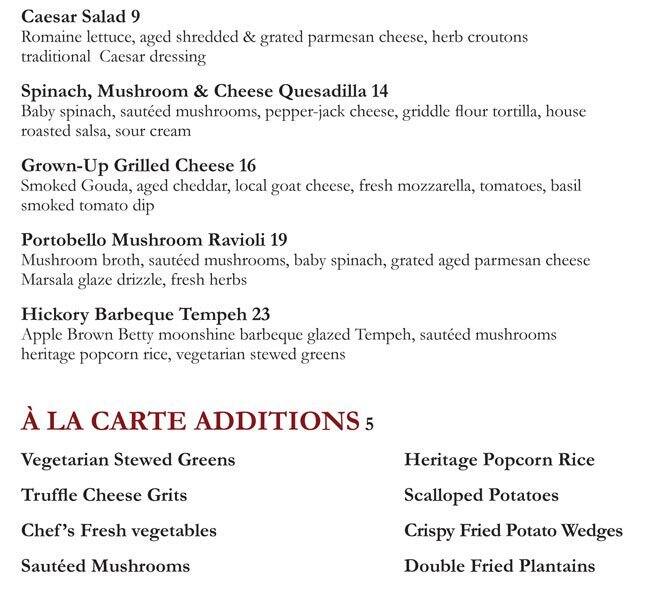 Menu at Fandangle'sSheraton Atlanta Hotel, Atlanta