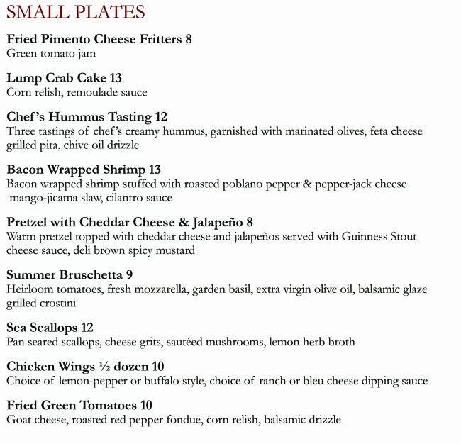 Menu at Fandangle'sSheraton Atlanta Hotel, Atlanta