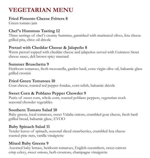 Menu at Fandangle'sSheraton Atlanta Hotel, Atlanta