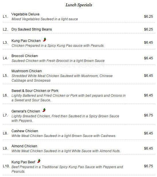 T Jin China Diner Menu, Menu for T Jin China Diner, Katy, Houston