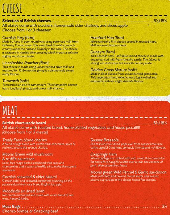 Fine Line menu