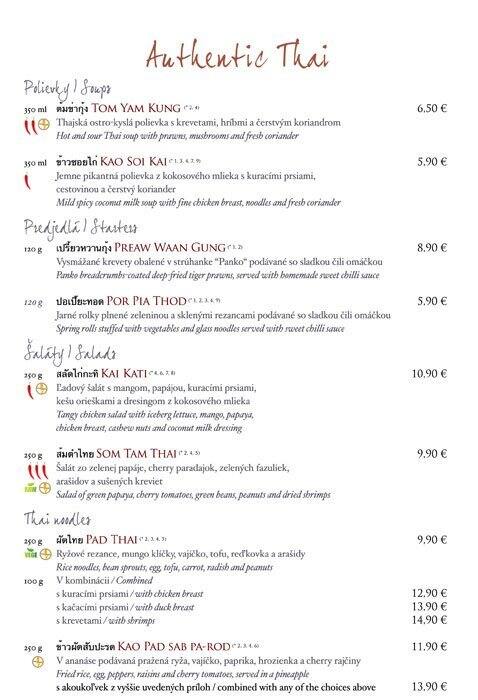 Menu de Lemon Tree