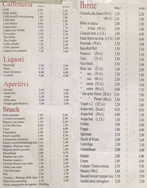 Menu di Matrix Bar 