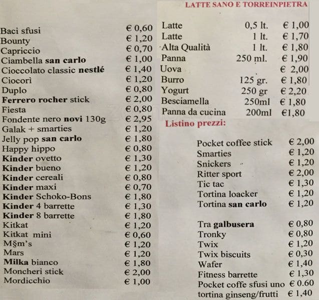 Menu di Matrix Bar 