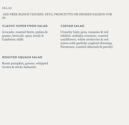 Menu at Jamie's Italian restaurant, Perth, 140 William St
