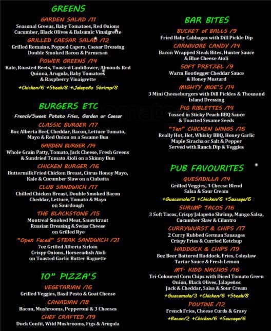 Woody's Pub & Lounge Menu Urbanspoon/Zomato
