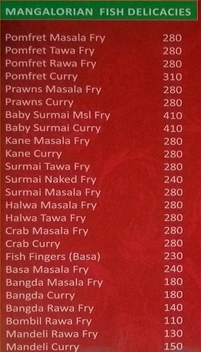 Neelam Restaurant menu