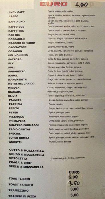 Menu di Bar Bis 