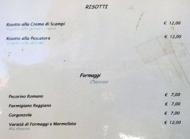 Menu di Ristorante La Cornucopia 