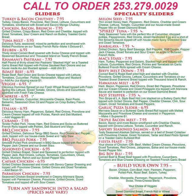 Menu at Melon Seed Deli & Frozen Yogurt restaurant,