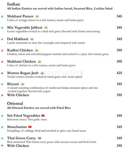 Ruby's Bar & Grill menu