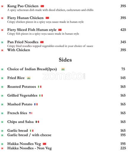 Ruby's Bar & Grill menu