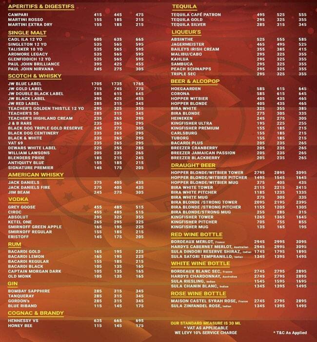 TAP menu