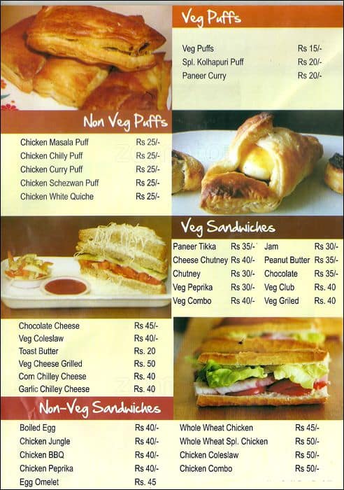 The Cake & Cream Factory Menu - Zomato