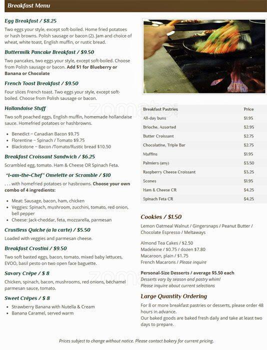 Menu at Petite Madeline Bakery, Oceanside, 223 N Coast Hwy