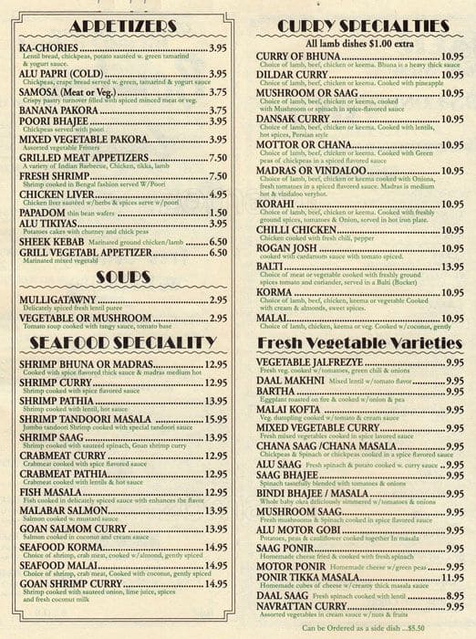 Bombay Grill Menu, Menu For Bombay Grill, Bedford-Stuyvesant, New York ...