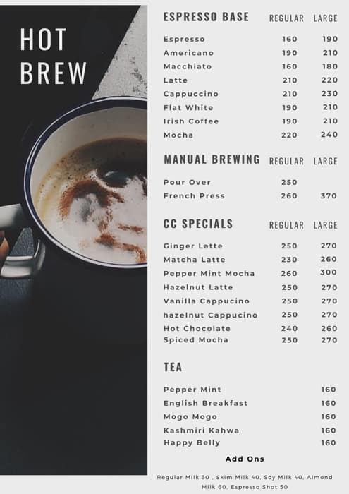 Menu of Coffee Craft, Dahisar West, Mumbai