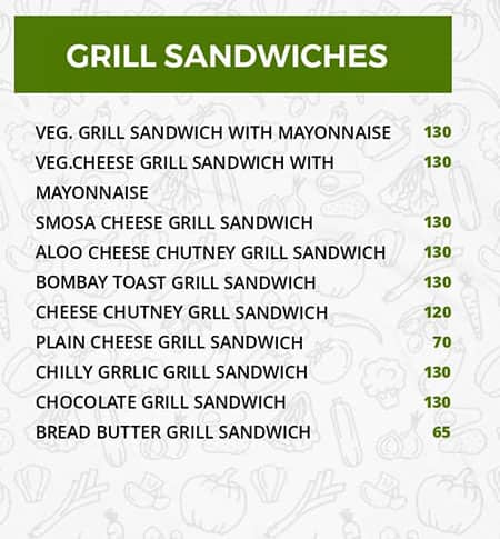 Fusion Fast Food menu