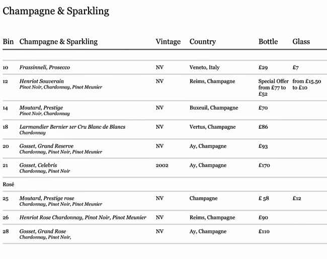 Menu at Michael Nadra Brasserie & Takeaway Primrose Hill pub & bar, London