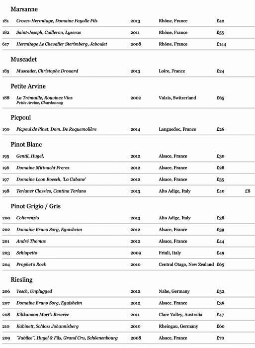 Menu at Michael Nadra Brasserie & Takeaway Primrose Hill pub & bar, London