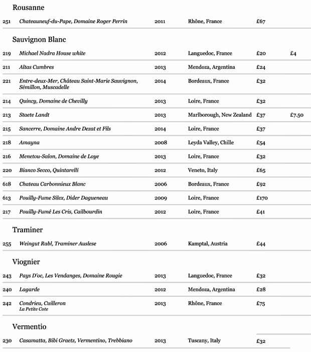 Menu at Michael Nadra Brasserie & Takeaway Primrose Hill pub & bar, London