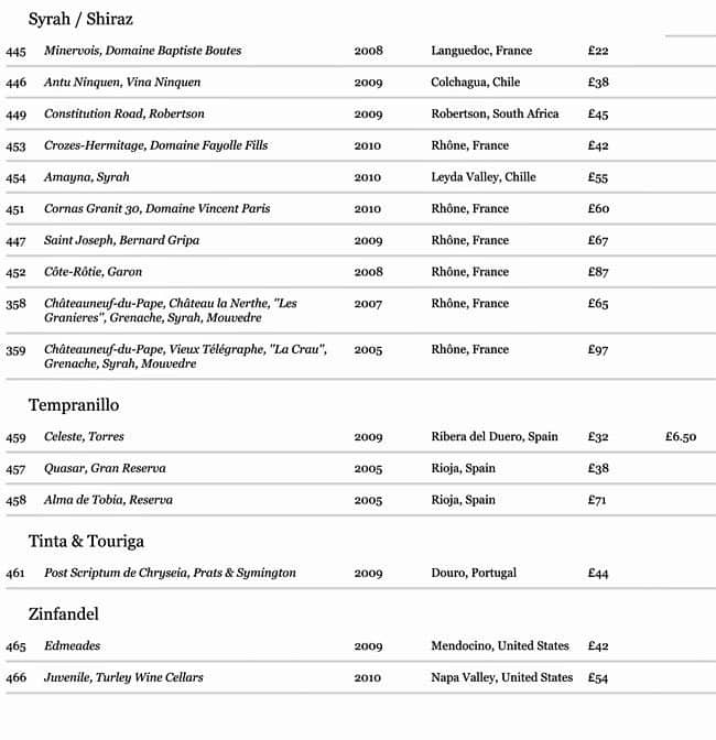 Menu at Michael Nadra Brasserie & Takeaway Primrose Hill pub & bar, London