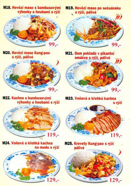 Menu At Jin Man Lou Restaurant Prague