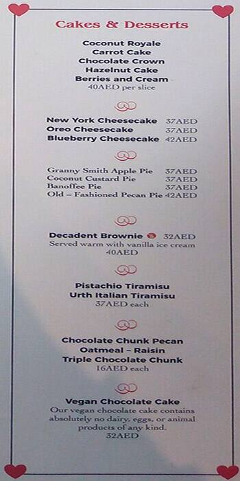 Urth Caffe Menu Menu For Urth Caffe Al Safa Dubai