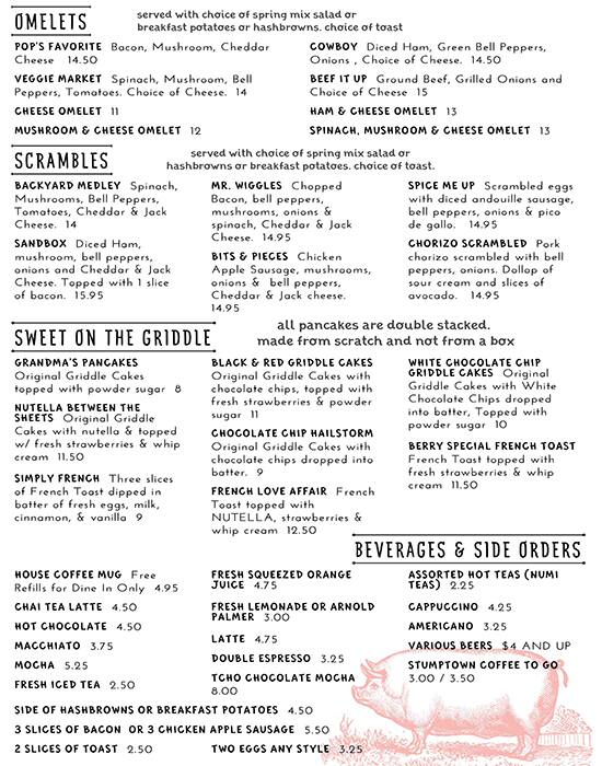 Menu at Little Griddle Dough restaurant, San Francisco, Market St