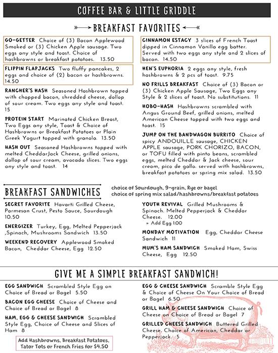 Little Griddle Menu, Menu for Little Griddle, Civic Center, San