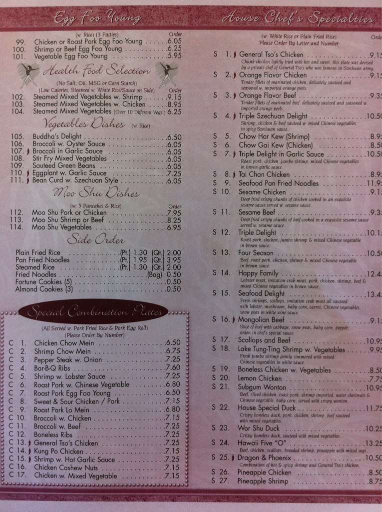 China City menu