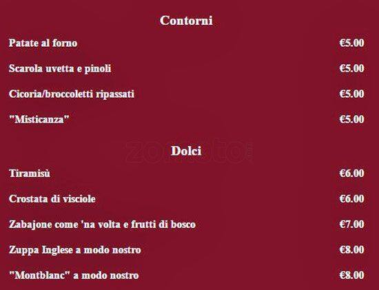 Menu di Sesto Quarto 