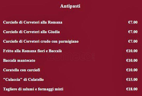Menu di Sesto Quarto 