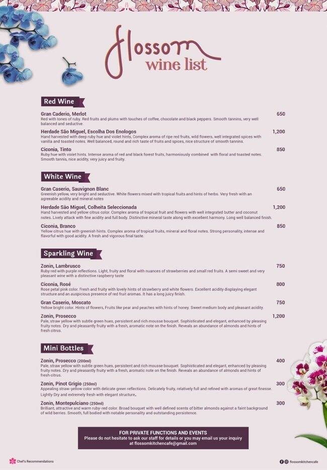 Flossom Kitchen Cafe Menu Menu For Flossom Kitchen Cafe Bago