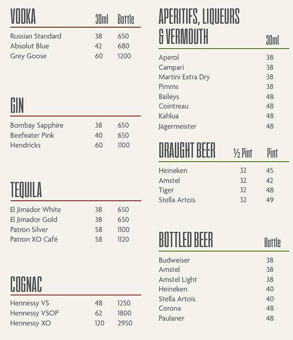 Menu of Bubbles Bar Novotel Al Barsha, Al Barsha, Dubai