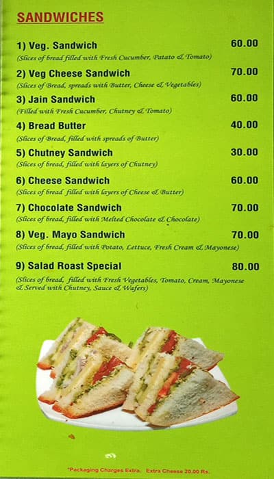 Slice Of Heaven menu