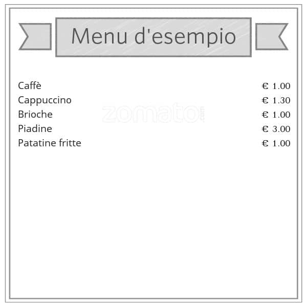 Menu di PLOOM Store - Bar AURORA Tabacchi 